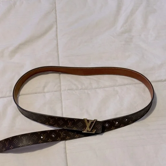 Louis Vuitton Brown Leather Belt Classic Design size 85/34  display picture 2